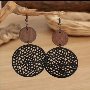Hollowed Out Round Vintage Boho Drop Earrings